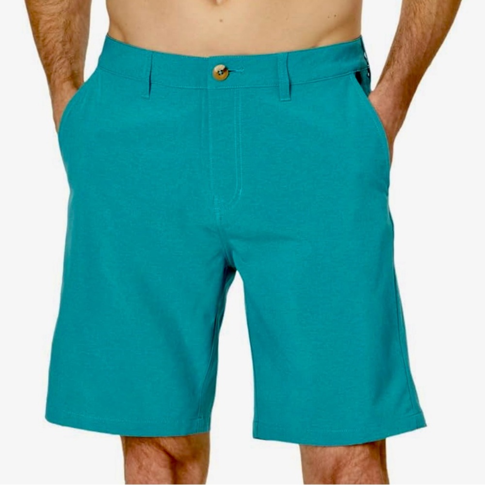 Quiksilver Sz W33/L20 Teal Amphibian Shorts 🩳 NWT
